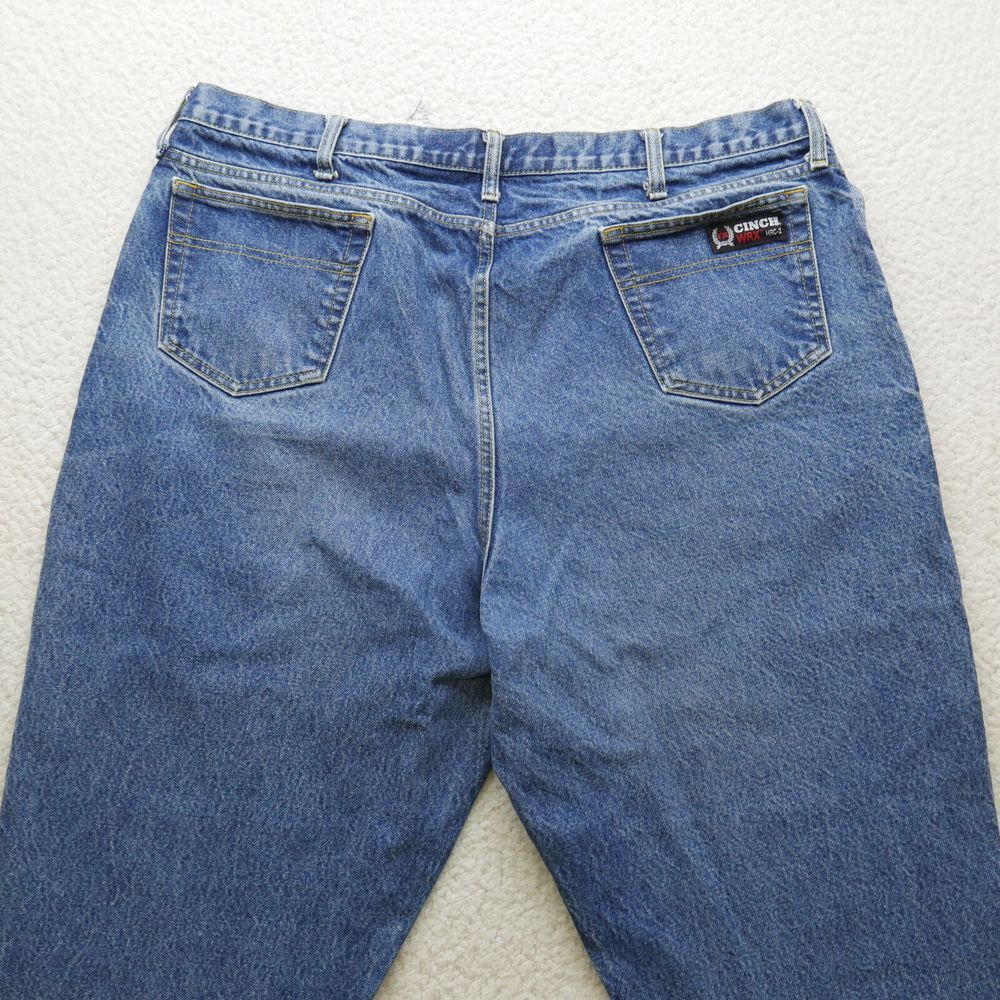 Cinch WRX Jeans Mens 42x36 Flame Resistant FR‎ Blue Denim Workwear HRC-2 - Picture 10 of 15